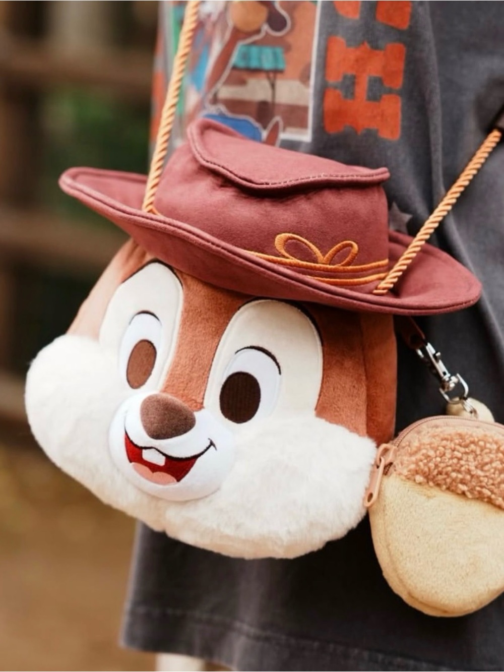 Disney Chip and Dale Crossbody Bag and Coin Purse Hong Kong Disneyland Exclusive